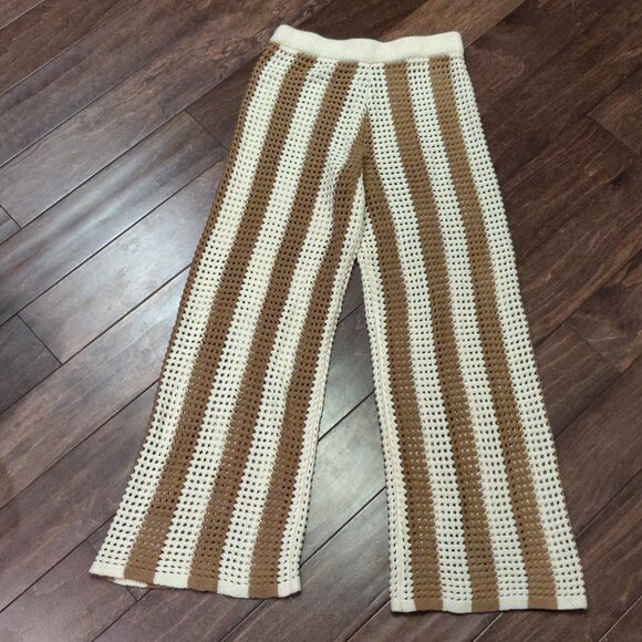 Vici Bradley Crochet Wide Leg Cover Up Pants SIZE LARGE - Picture 2 of 5